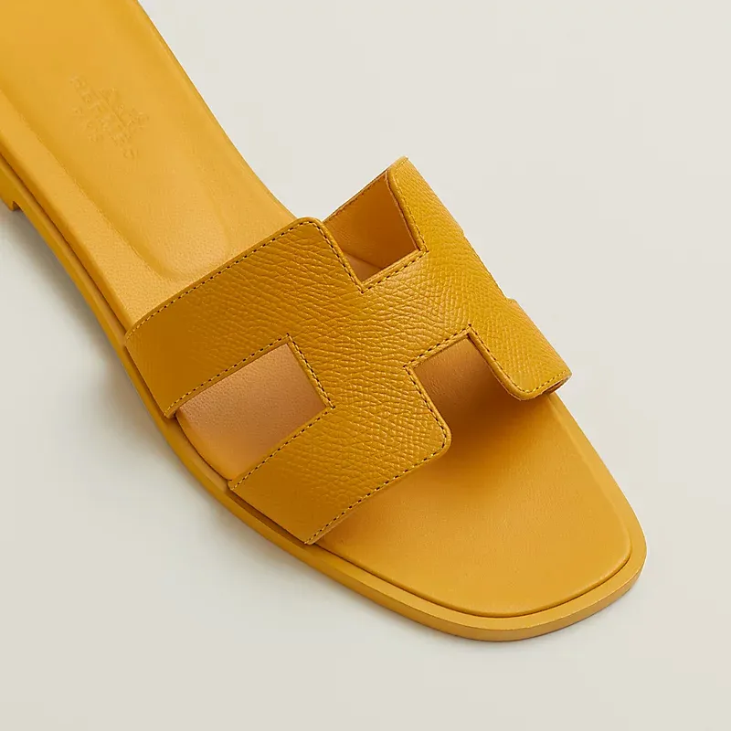HERMES Oran yellow Slippers