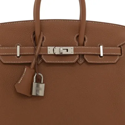 Hermès Birkin 25 Brown Togo Leather Palladium Hardware