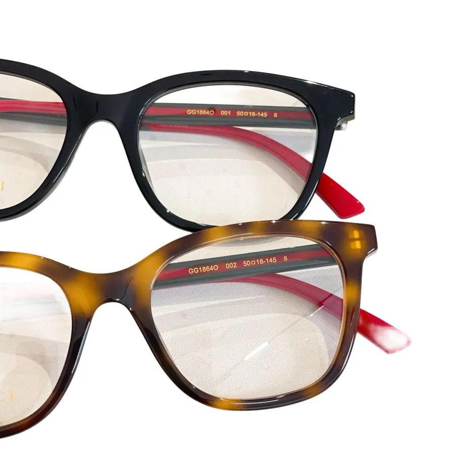 Gucci Wayfarer glasses leopard pink/black pink color transparent lens Size 50口18-145