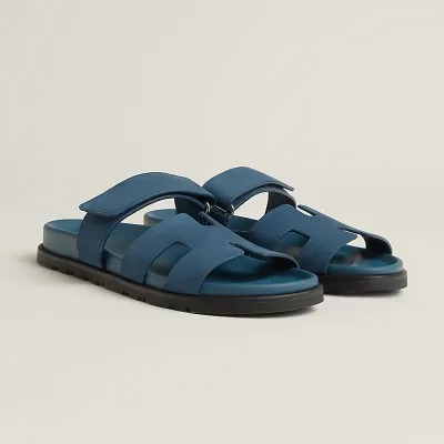 HERMES Chypre Blue  Slippers