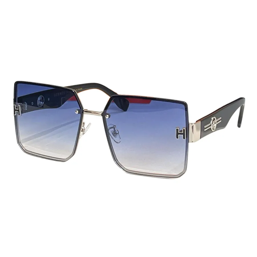 Hermès square frame glasses pink/orange/white/black/blue/leopard/eggplant color Size 59口18-145