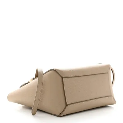 Celine Nano Belt Bag Light Taupe Grained Calfskin Leather Gold Hardware