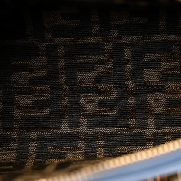 Fendi FF Mini By The Way Top Handle Boston Bag Tortora/Nuvola Denim & King Vitello Leather Gold Hardware - Image 7