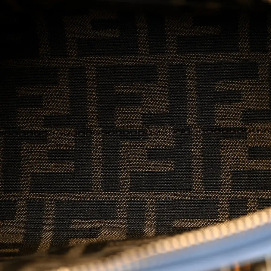 Fendi FF Mini By The Way Top Handle Boston Bag Tortora/Nuvola Denim & King Vitello Leather Gold Hardware