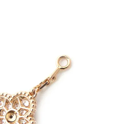 Van Cleef & Arpels Vintage Alhambra Necklace 20 motifs Gray shell