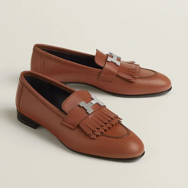 HERMES Royal Brown Loafers - Image 3