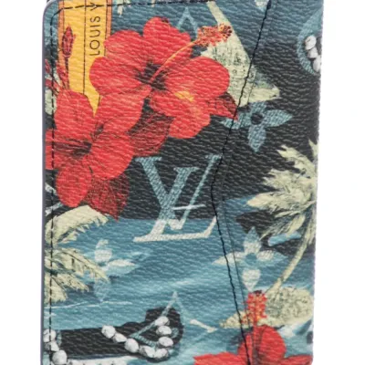 Louis Vuitton Medium Card Holder Blue Printed Epi Leather