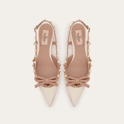 VALENTINO  Patent-leather lace-up flats