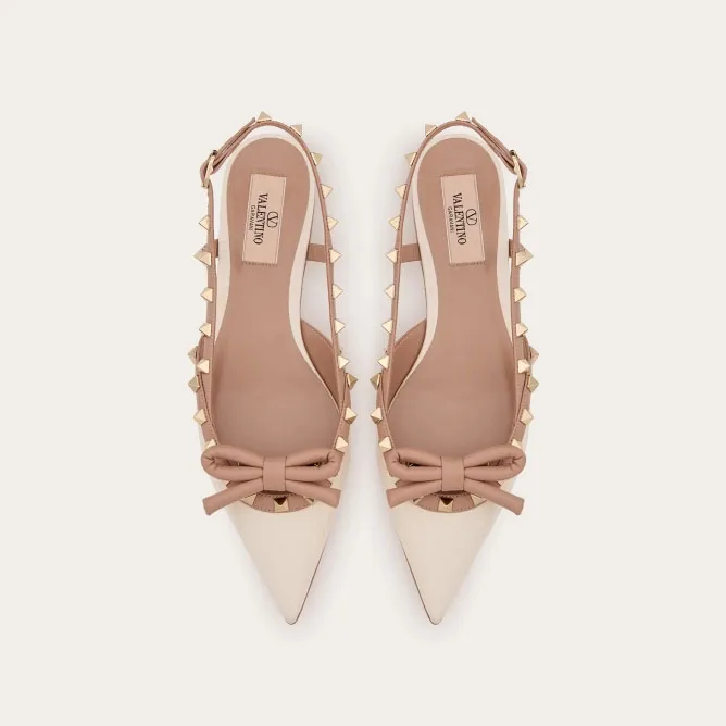VALENTINO  Patent-leather lace-up flats