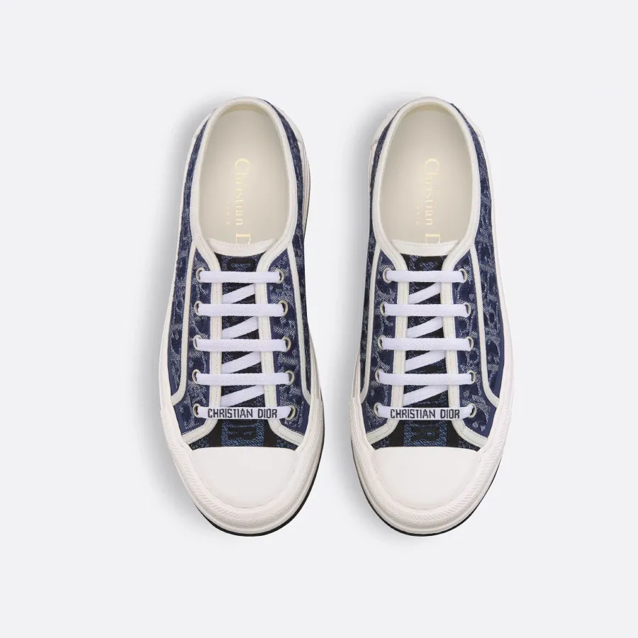 Dior thick sole blue print sneakers