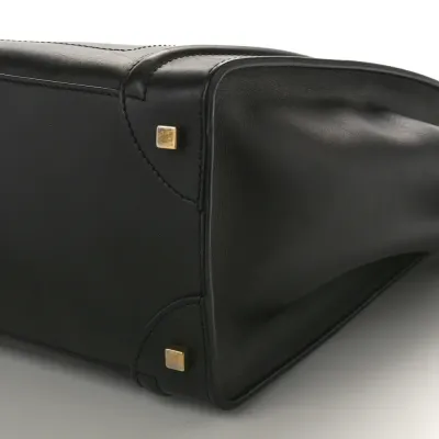 Celine Mini Luggage Bag Black Smooth Calfskin Leather