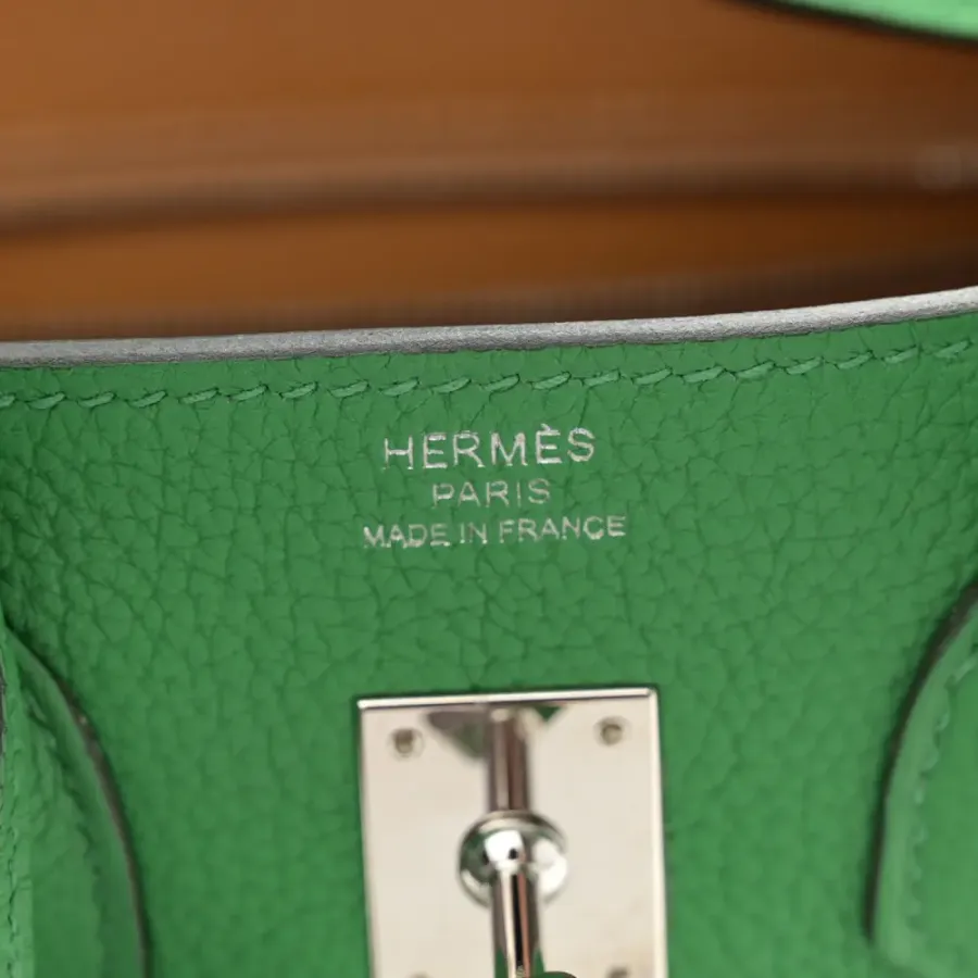 Hermès Verso Birkin 25 Bambou/Caramel Togo Leather Palladium Hardware