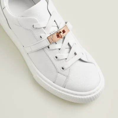 HERMES Day Sneakers White Sports Shoes