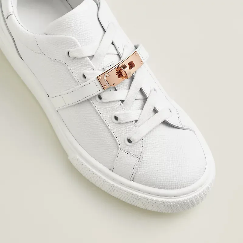 HERMES Day Sneakers White Sports Shoes