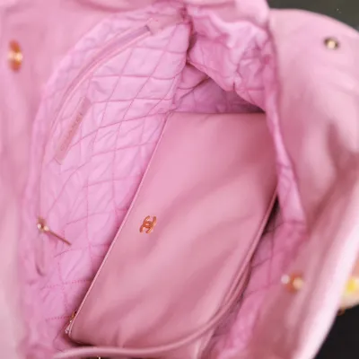 Chanel 22bags Pink / Grey Shoulder Bags