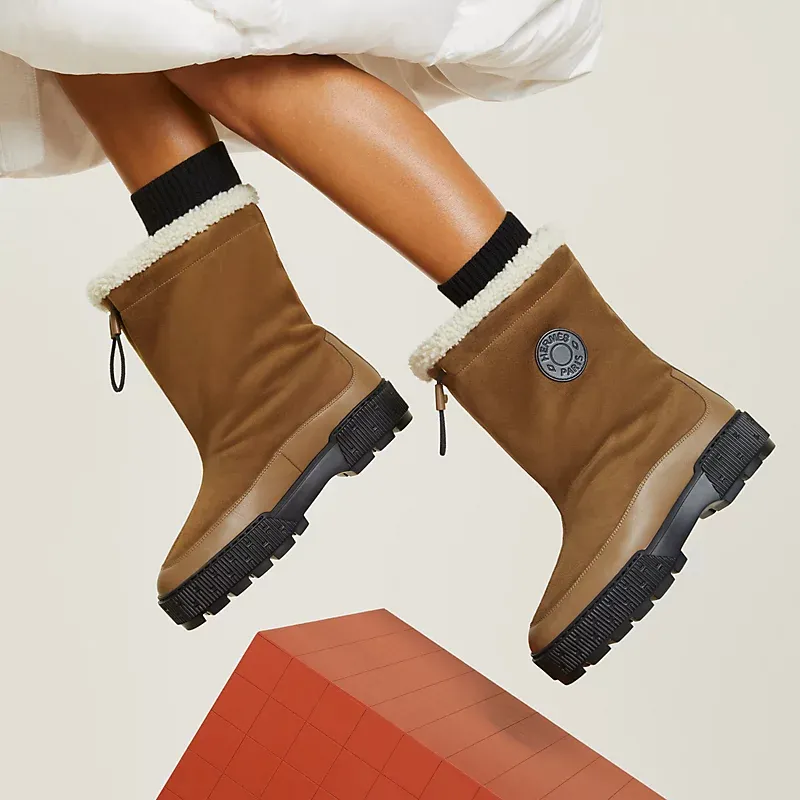 HERMES Journey Brown ankle boots