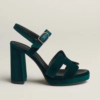 HERMES Jazz Green High Heels Sandal