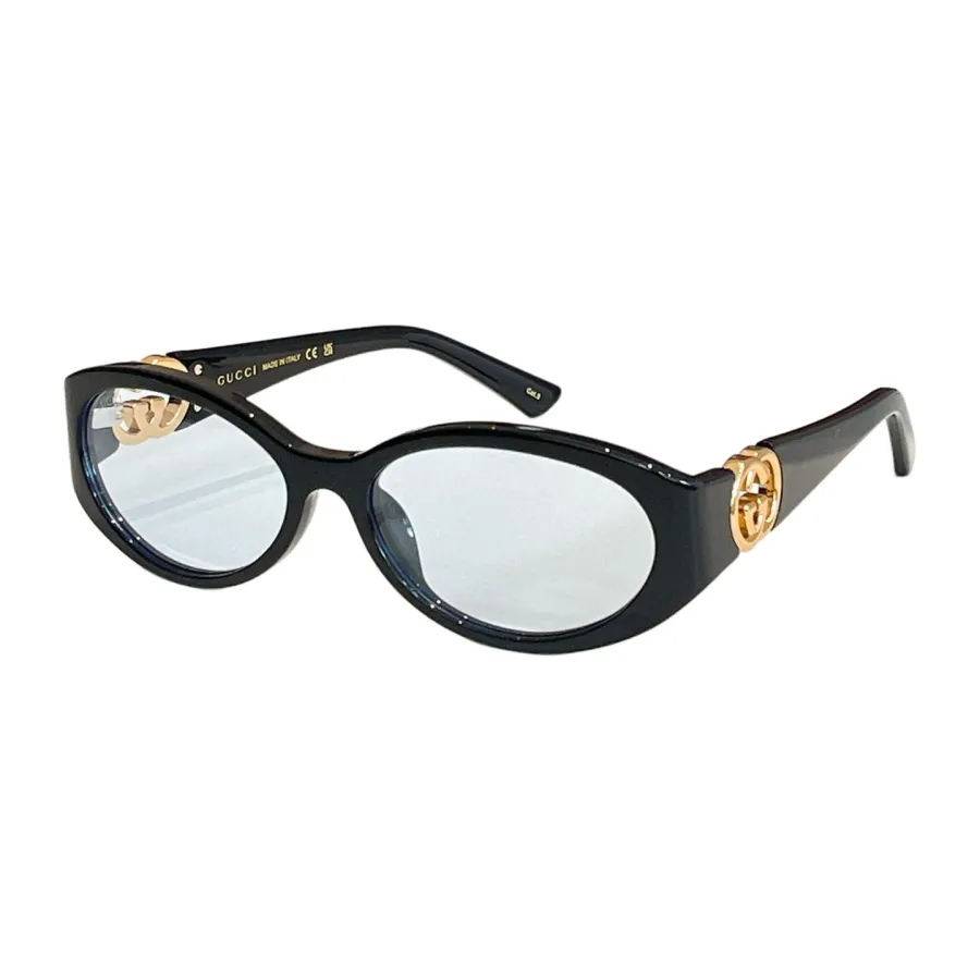 Gucci Oval glasses black/purple/ivory/red/leopard brown/transparent leopard/transparent blue black/transparent black gold color Size 56口18-140