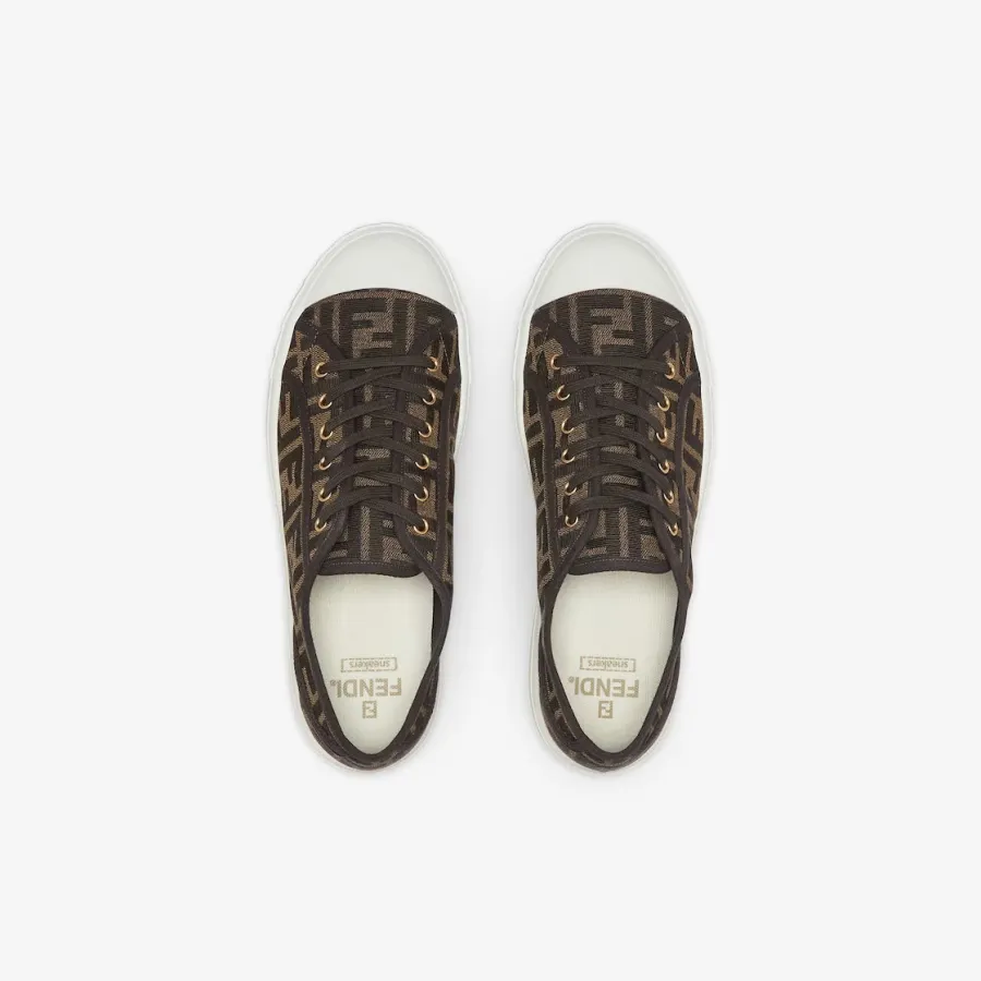FENDI Brown FF low-top shoes
