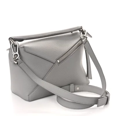 Loewe Puzzle Bag Small Pearl Grey Calfskin Leather
