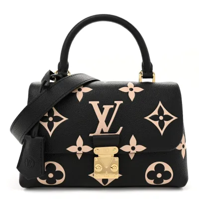 Louis Vuitton Madeleine BB Black/Beige Giant Monogram Empreinte Leather