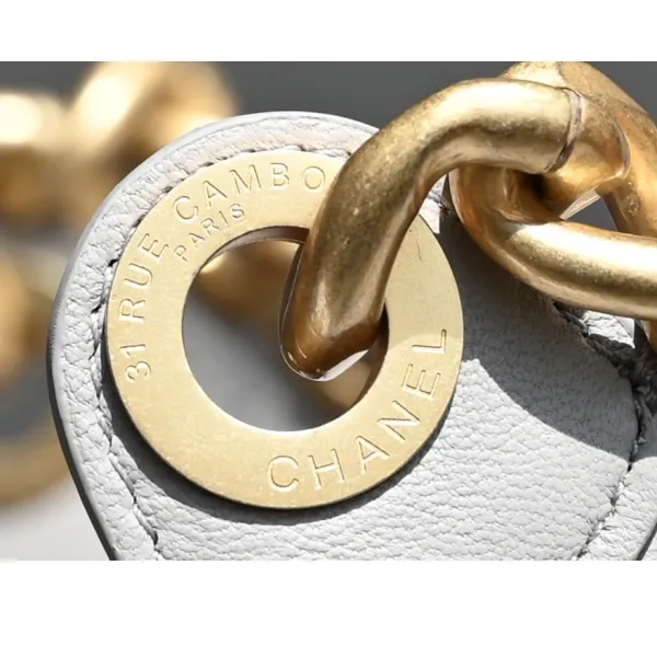 Chanel Quilted Lambskin Leather Grey /Black Shoulder Bags - Image 8