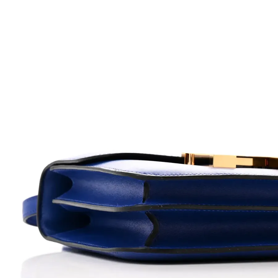 Hermès Constance 18 Bleu Bleu Électrique Tadelakt Leather Gold Hardware