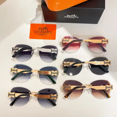 Hermès glasses purple gold/purple silver/black gold/brown/red/blue color Size 60口18-140