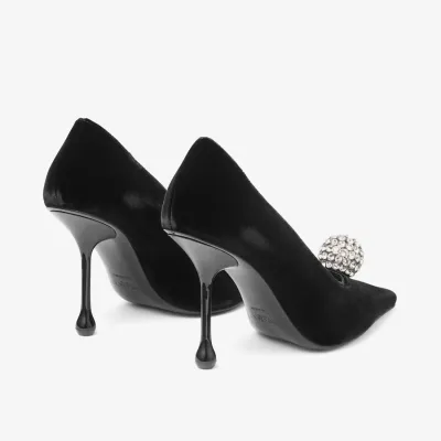 JIMMY CHOO Black velvet heels
