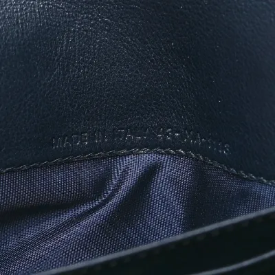 Dior Small Saddle Long Wallet With Chain Blue Oblique Canvas Brass Hardware