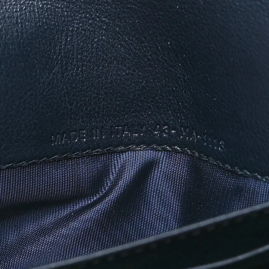 Dior Small Saddle Long Wallet With Chain Blue Oblique Canvas Brass Hardware