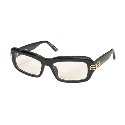 Balenciaga square frame glasses black gold/tawny/leopard/milky white/brown tawny/black/leopard brown/black white color Size 57口18-140
