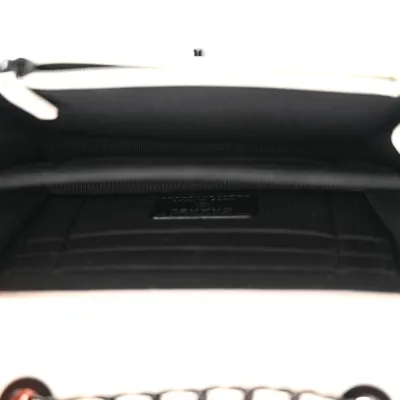 Chanel Trendy CC Wallet On Chain (WOC) Mini White Quilted Lambskin Leather Black Hardware