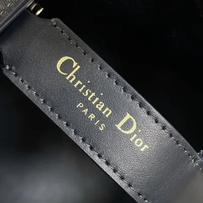 Dior Medium Dior Toujours Bag In Blue Graphic Cannage Denim With Gold Hardware