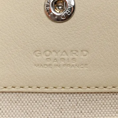 Goyard Embroidered Seahorse Reversible Anjou Tote PM Sand Goyardine Canvas