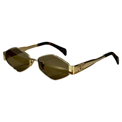 Celine glasses gun black/rose gold/brown/green/black gold/black color Size 58口16-145