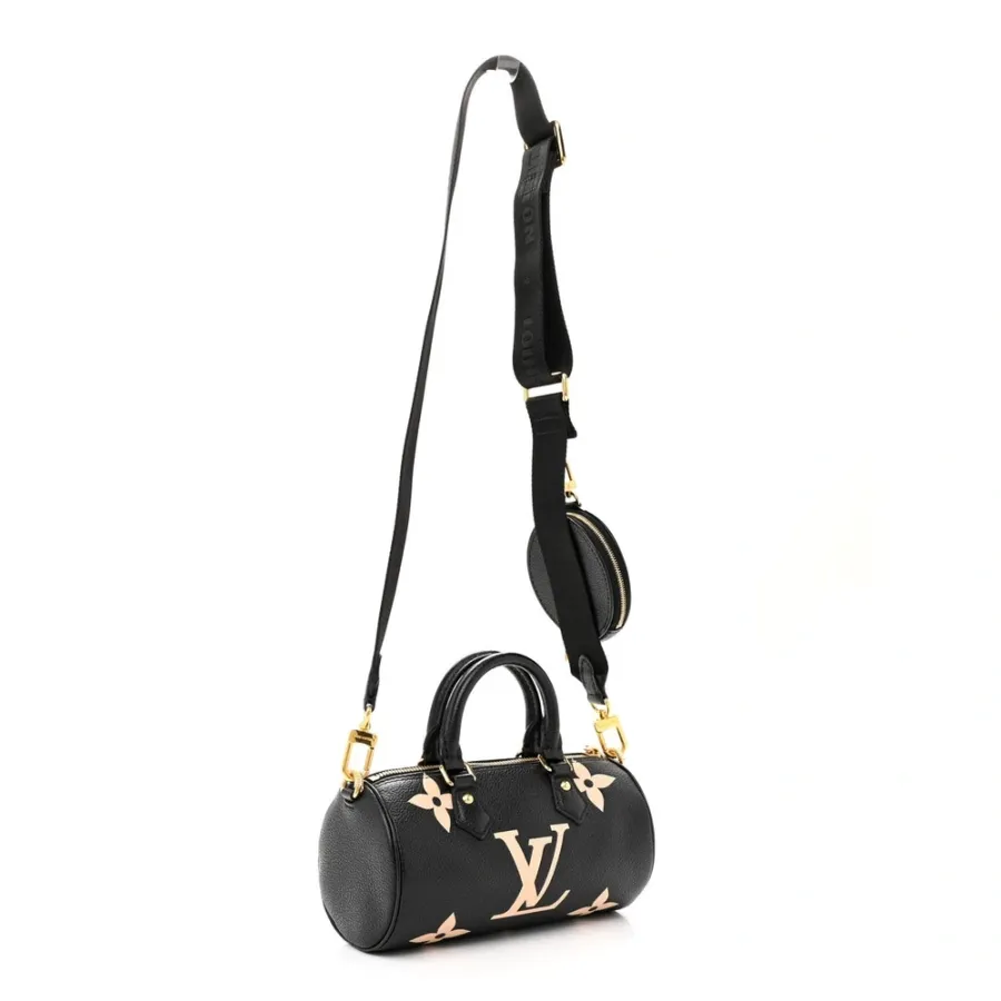 Louis Vuitton Papillon BB Black/Beige Giant Monogram Empreinte Leather Gold Hardware
