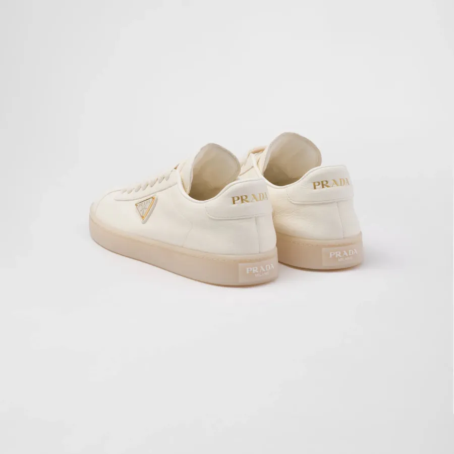 PRADA white leather sneakers