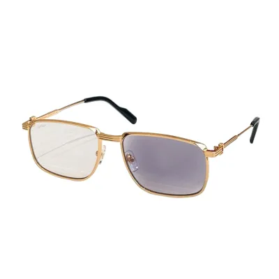 Cartier square frame glasses tawny/black/green/blue/grey/brown gold/indigo gold color Size 58口18-137