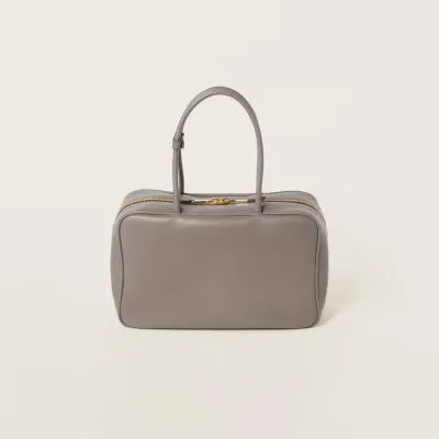Miu Miu Beau Leather Grey Top-Handle Bags