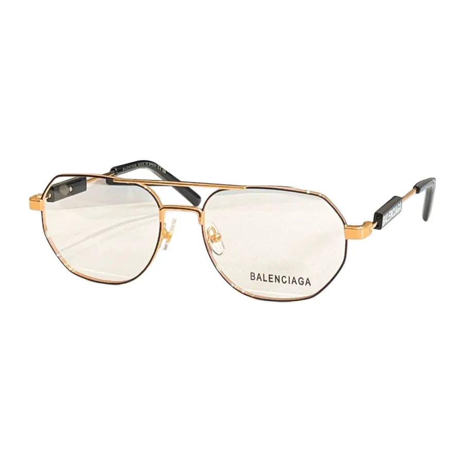 Balenciaga Pilot glasses leopard gold/black/black gold/gold/blue/gun black/silver color transparent lens Size 57口18-145