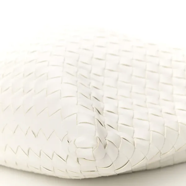 Bottega Veneta Large Intrecciato Hop White Nappa Leather - Image 5