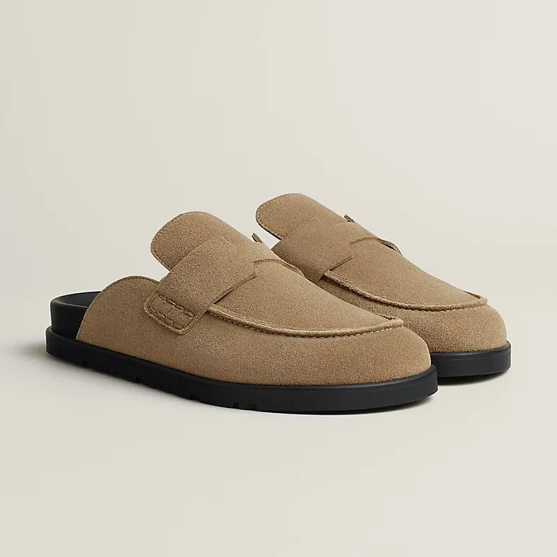 HERMES Go Mule Beige color Slippers