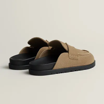 HERMES Go Mule Beige color Slippers