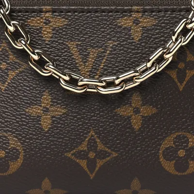 Louis Vuitton Bloom Pouch PM Rose Jasmine Monogram Canvas Silver Hardware