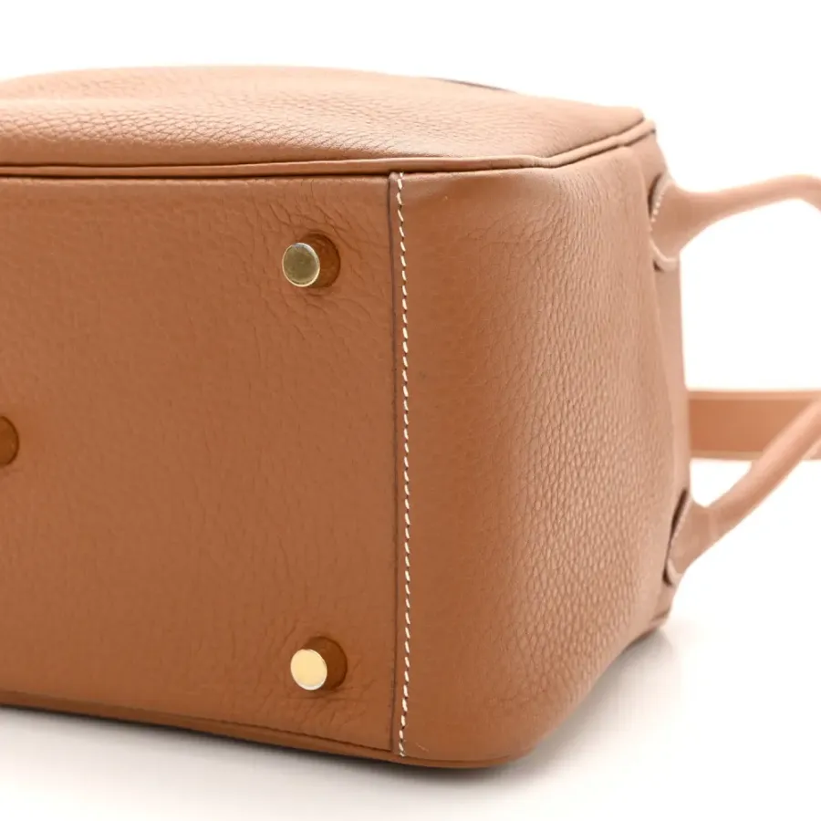 Hermès Lindy 26 Brown Taurillon Clemence Leather Gold Hardware