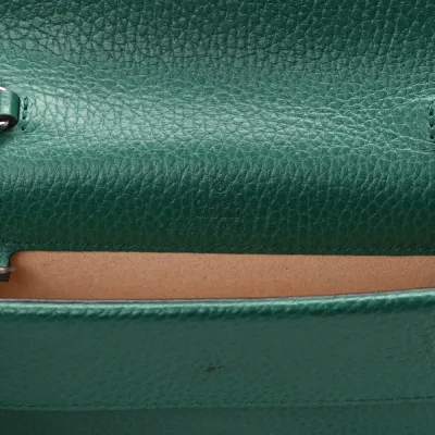 Gucci Mini Super Dionysus Shoulder Bag Emerald Dollar Calfskin Leather & Crystal Mixed Metal Hardware