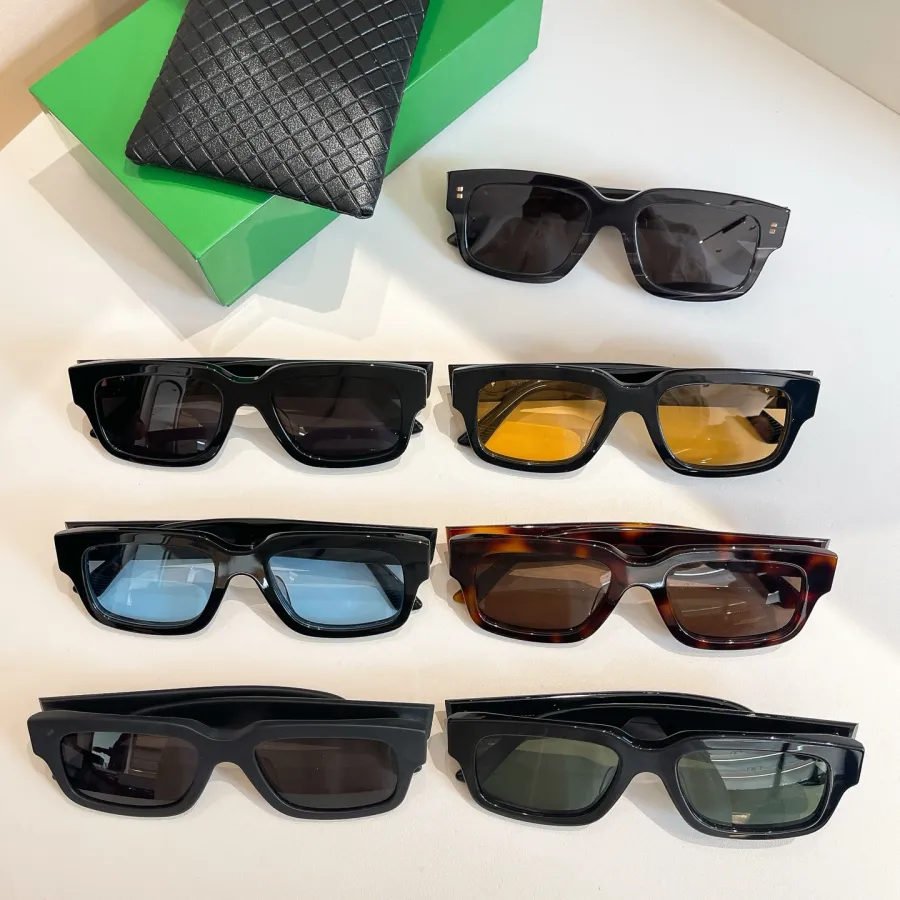 Bottega Veneta square frame glasses black/matte black/orange black/blue black/green black/brown leopard/black white color Size 47口19-140