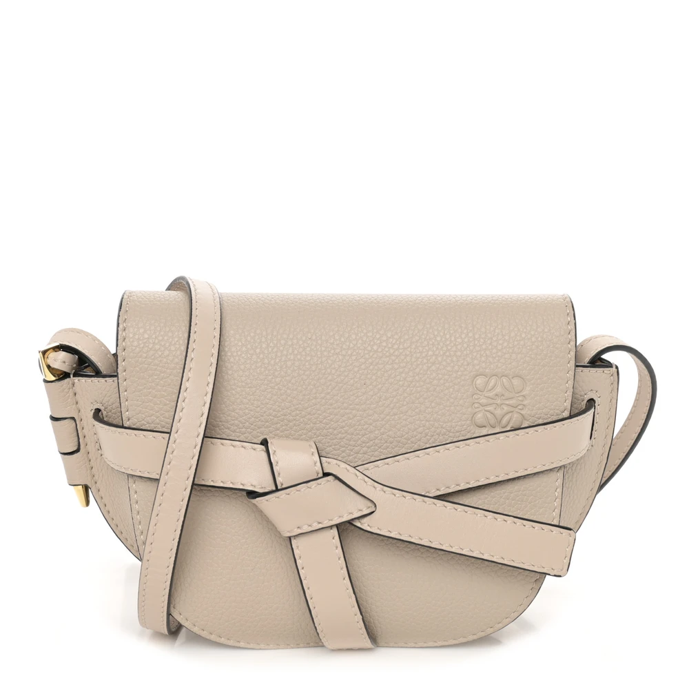 Loewe Gate Crossbody Bag Mini Light Oat Grained Calfskin Leather