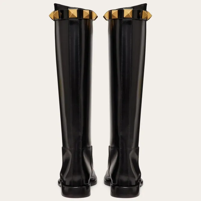 VALENTINO ROMAN Calf leather boots (1.5 cm high heel)